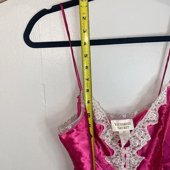 🎱1990’s Vintage Victoria's Secret Gold Label Lace Fushia Teddy! - Picture 6 of 14